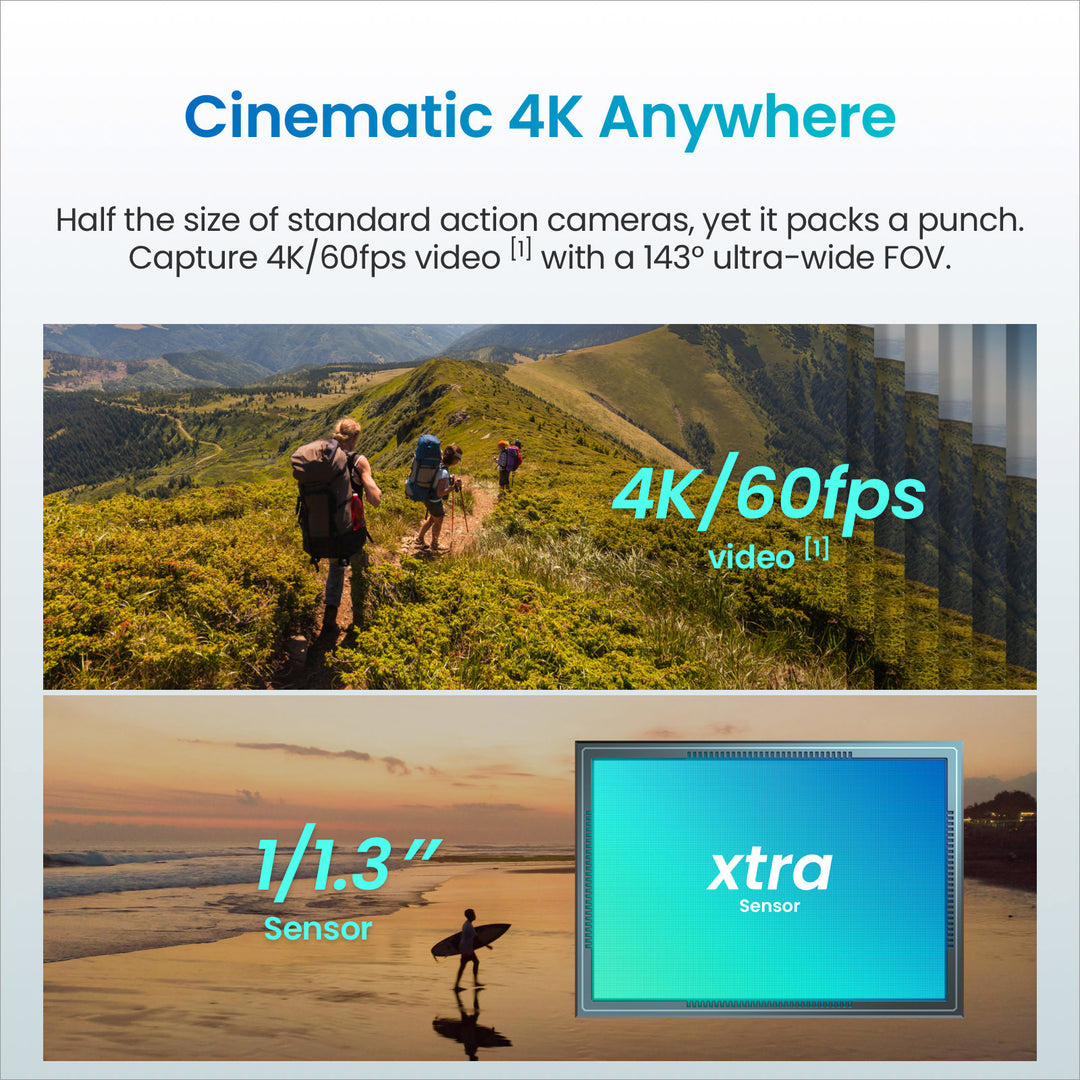Xtra Atto: 1/1.3″ Sensor, 220-Min Battery & 4K/60fps Vlog Cam