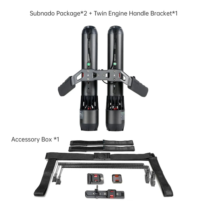 Subnado*2 +Twin Engine Handle Bracket*1+Accessory Box *1 Waydoo