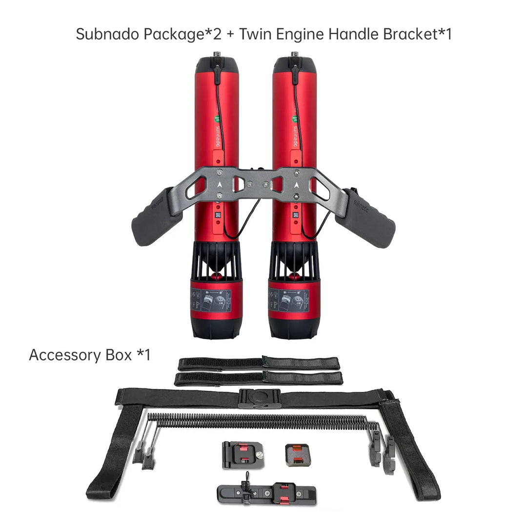 Subnado*2 +Twin Engine Handle Bracket*1+Accessory Box *1 Waydoo
